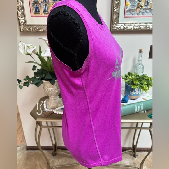 NIKE DRI FIT PINK SWOOSH SLEEVELESS ATHLETIC WORKOUT GYM CASUAL TOP SIZE MED - Picture 4 of 10